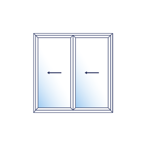 MB-86 aluminium foldedør 2 delt