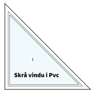 Skrå vinduer PVC-
