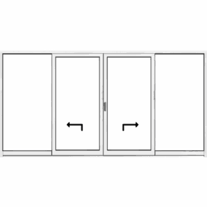 Drutex Pvc / Iglo HS Heve skyvedør 4 delt